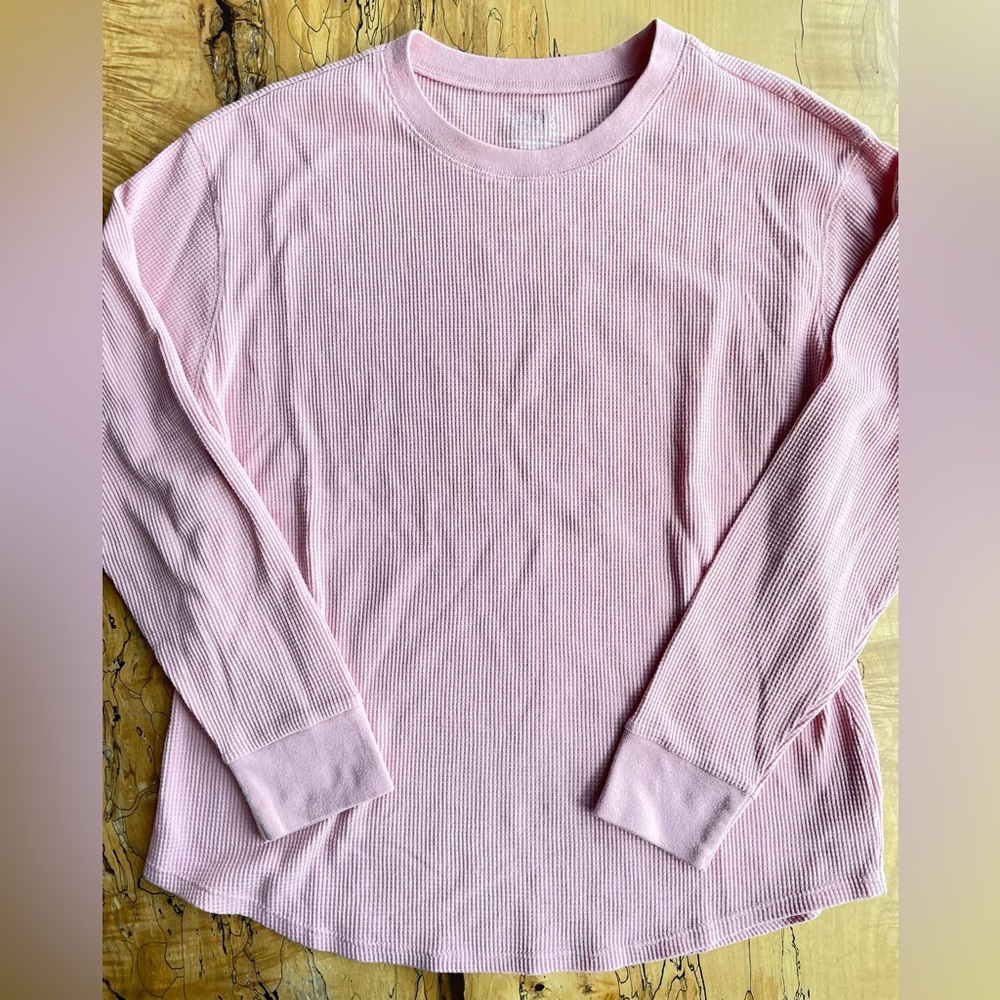 Pink Waffle Knit Top